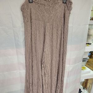 L&B XL Beige Lace Pants High Waisted